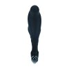 Rippled with Hard Loop Silicone Prostate Massager - L - Black